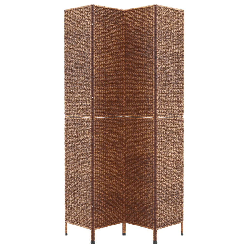 vidaXL Paravan de cameră cu 4 panouri maro, 163x180 cm, zambilă de apă vidaXL Paravan de cameră cu 4 panouri maro, 163x180 cm, zambilă de apă