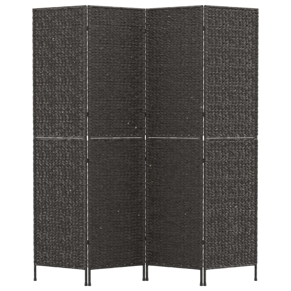 vidaXL Paravan de cameră cu 4 panouri negru 163x180 cm, zambilă de apă vidaXL Paravan de cameră cu 4 panouri negru 163x180 cm, zambilă de apă