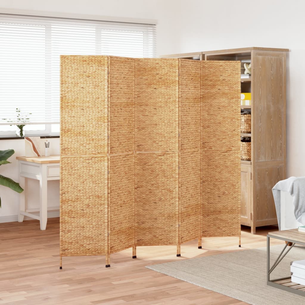 vidaXL Paravan de cameră cu 5 panouri, 205x180 cm, zambilă de apă vidaXL Paravan de cameră cu 5 panouri, 205x180 cm, zambilă de apă