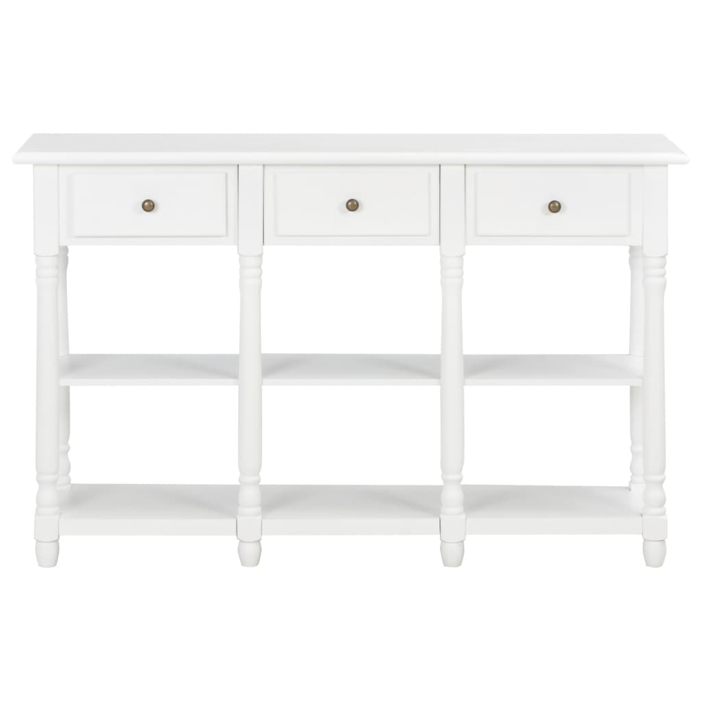 vidaXL Măsuță consolă, alb, 110x30x76 cm, lemn prelucrat vidaXL Măsuță consolă, alb, 110x30x76 cm, lemn prelucrat