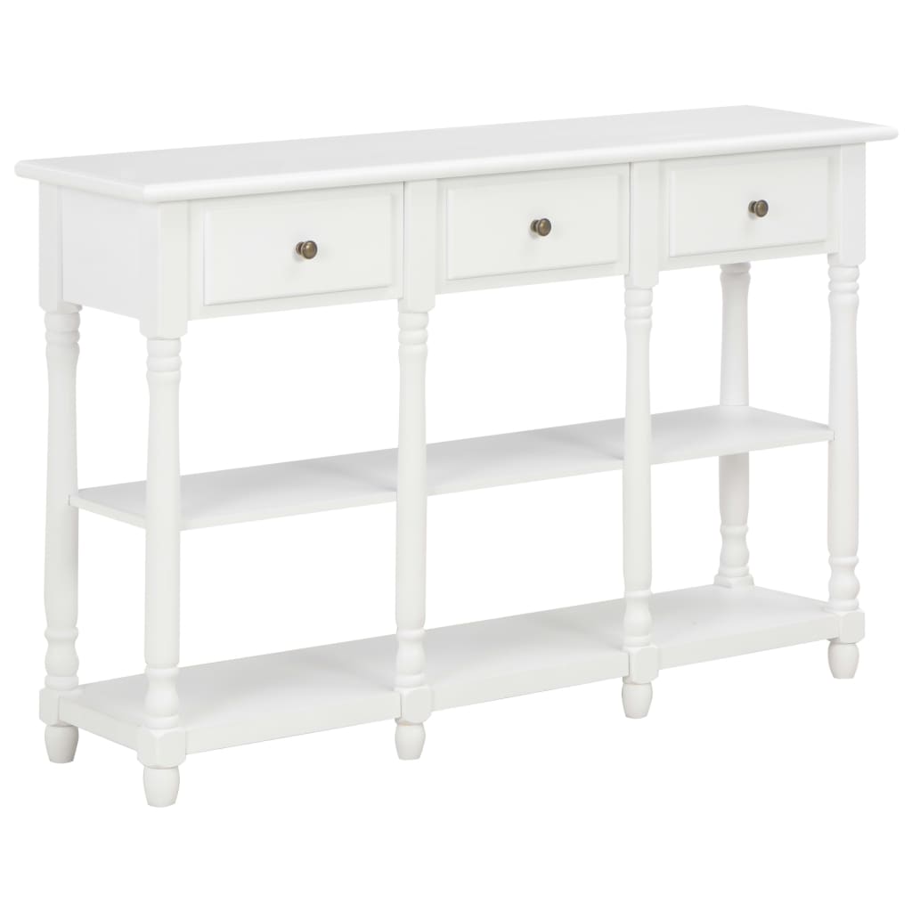vidaXL Măsuță consolă, alb, 110x30x76 cm, lemn prelucrat vidaXL Măsuță consolă, alb, 110x30x76 cm, lemn prelucrat
