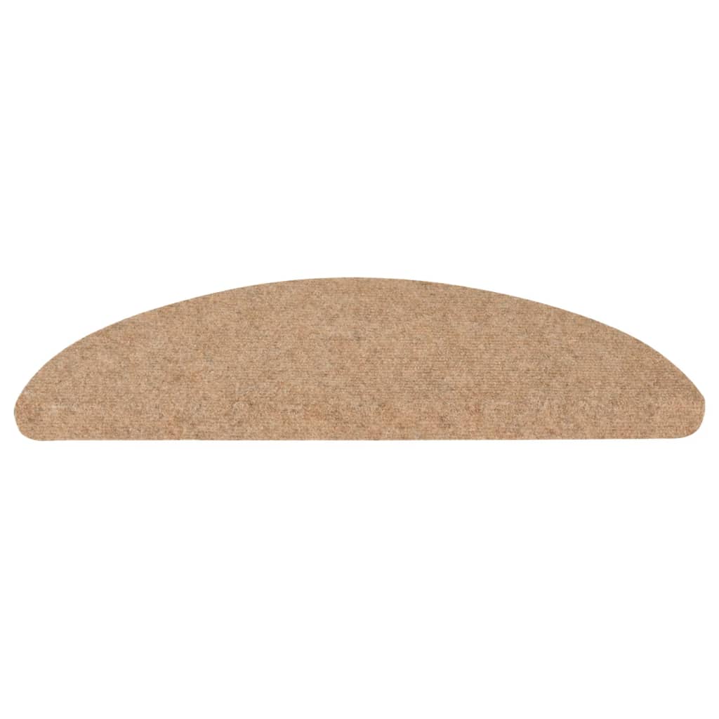 vidaXL Covorașe de scări autoadezive, 10 buc., bej, 65x22,5x3,5 cm