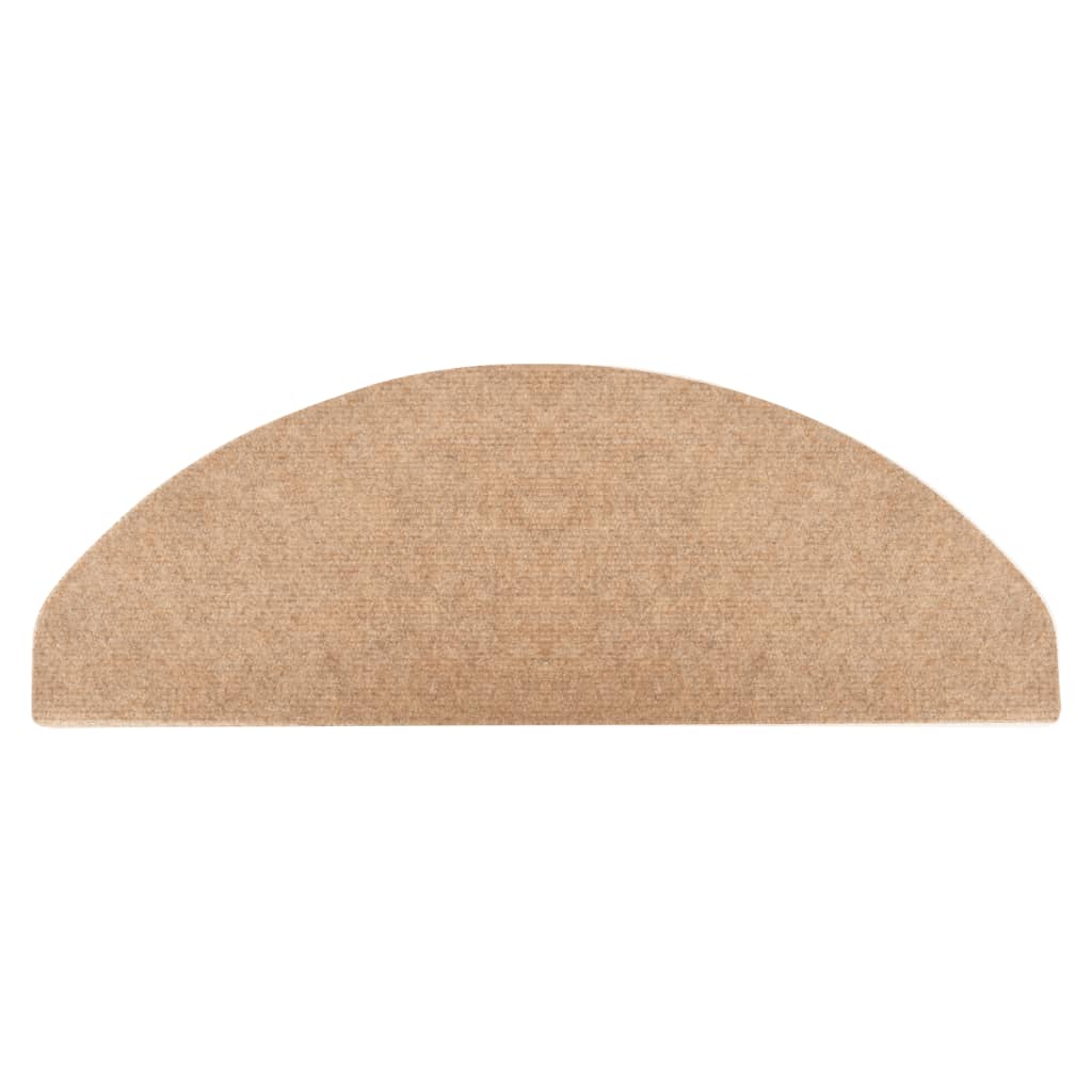 vidaXL Covorașe de scări autoadezive, 10 buc., bej, 65x22,5x3,5 cm