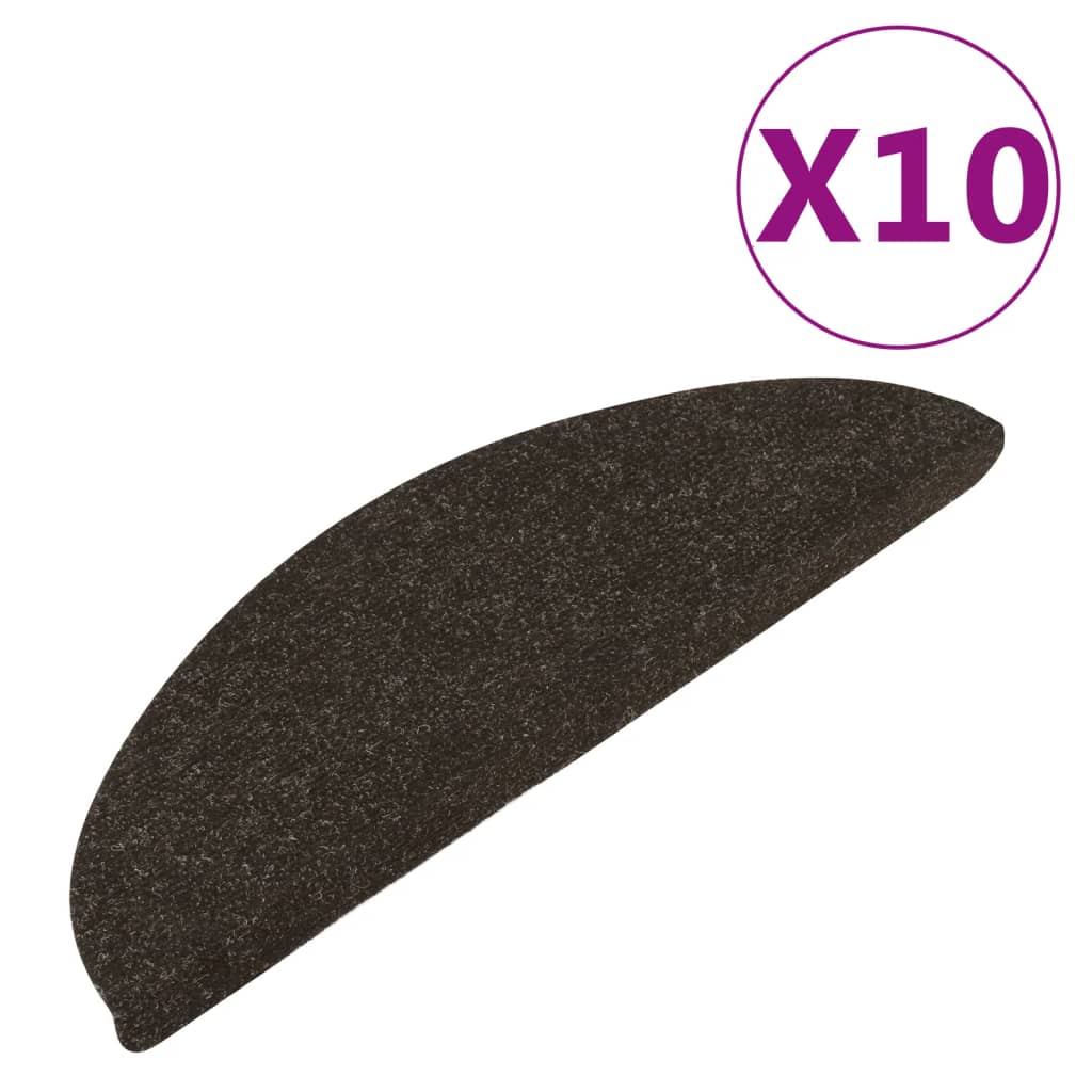 vidaXL Covorașe de scări autoadezive, 10 buc., antracit, 65x22,5x3,5cm vidaXL Covorașe de scări autoadezive, 10 buc., antracit, 65x22,5x3,5cm