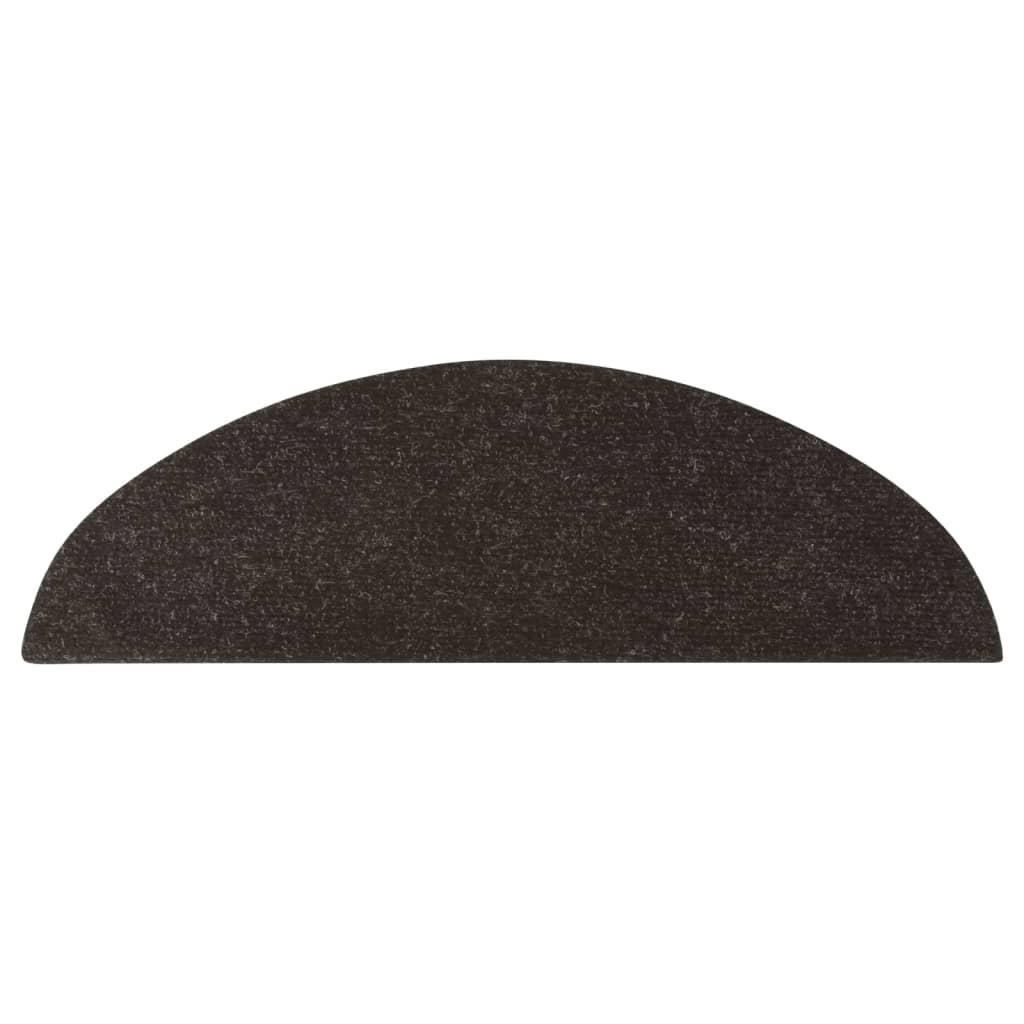 vidaXL Covorașe de scări autoadezive, 10 buc., negru, 56x17x3 cm