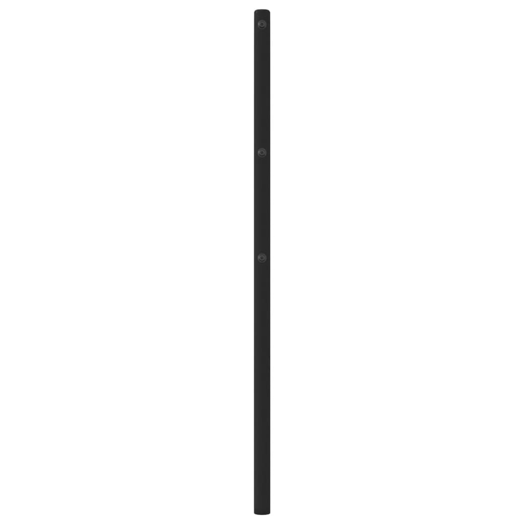 vidaXL Tăblie de pat metalică, negru, 75 cm