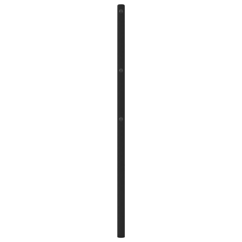 vidaXL Tăblie de pat metalică, negru, 90 cm