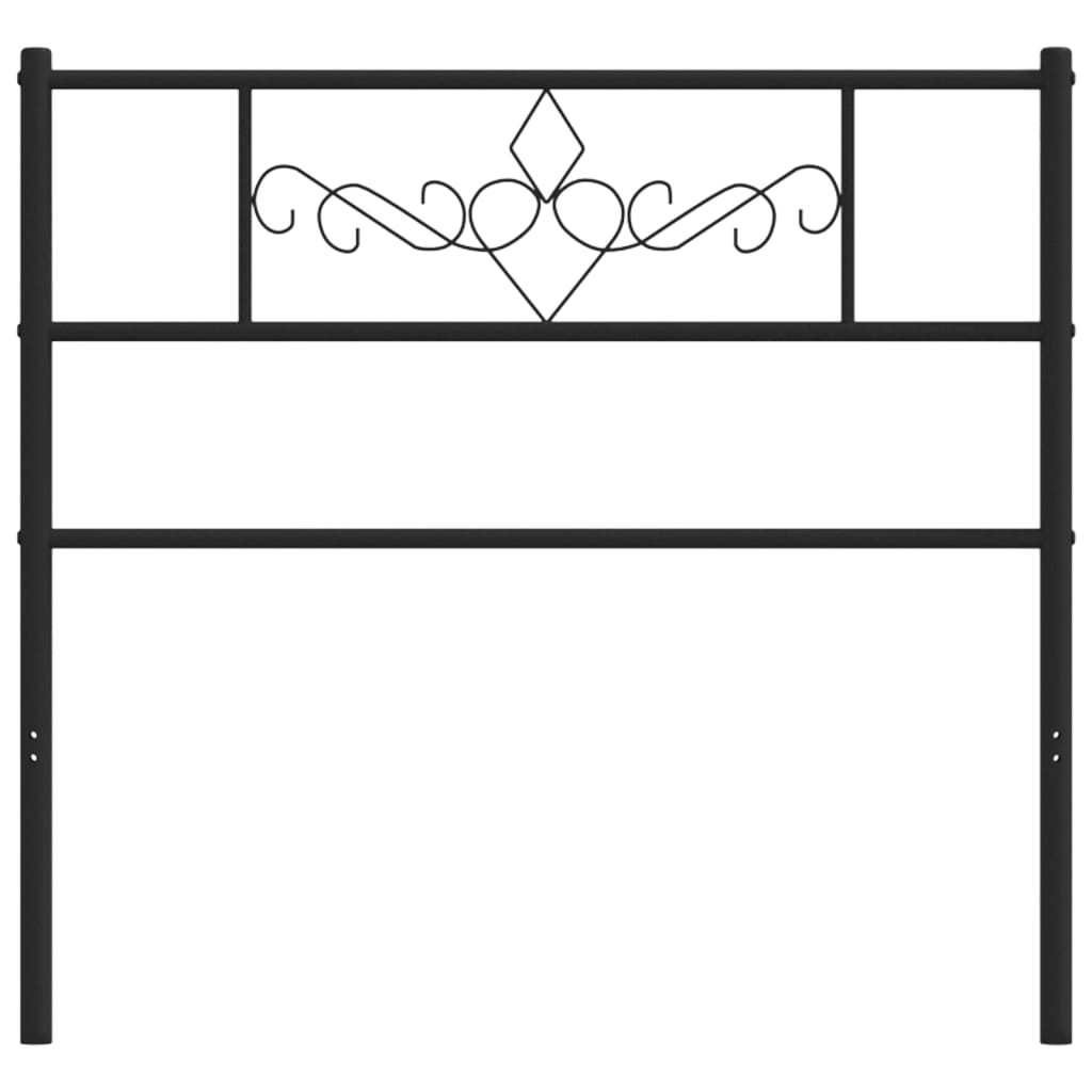 vidaXL Tăblie de pat metalică, negru, 100 cm vidaXL Tăblie de pat metalică, negru, 100 cm