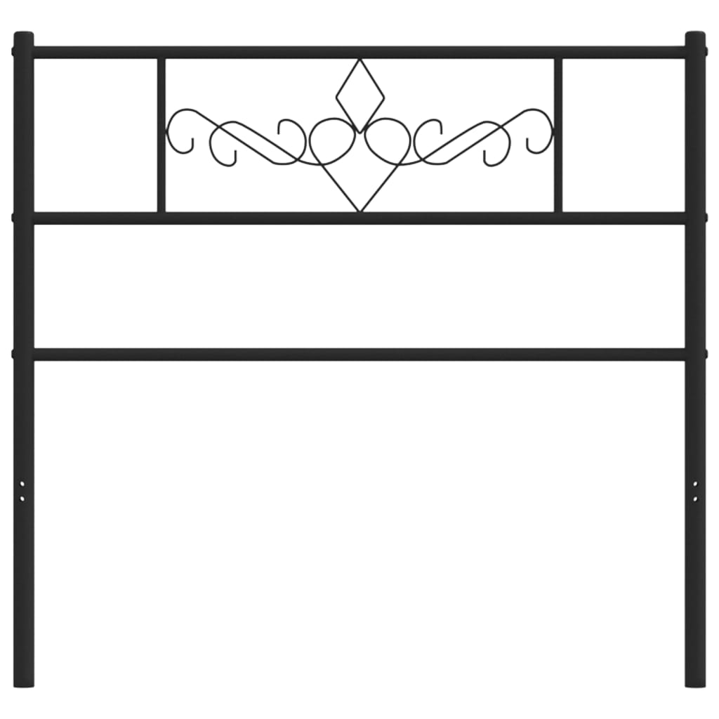 vidaXL Tăblie de pat metalică, negru, 107 cm vidaXL Tăblie de pat metalică, negru, 107 cm
