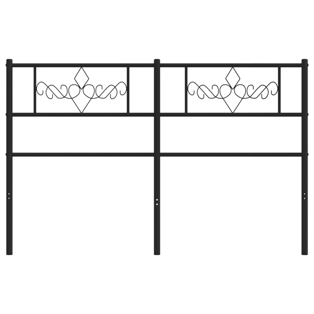 vidaXL Tăblie de pat metalică, negru, 140 cm vidaXL Tăblie de pat metalică, negru, 140 cm