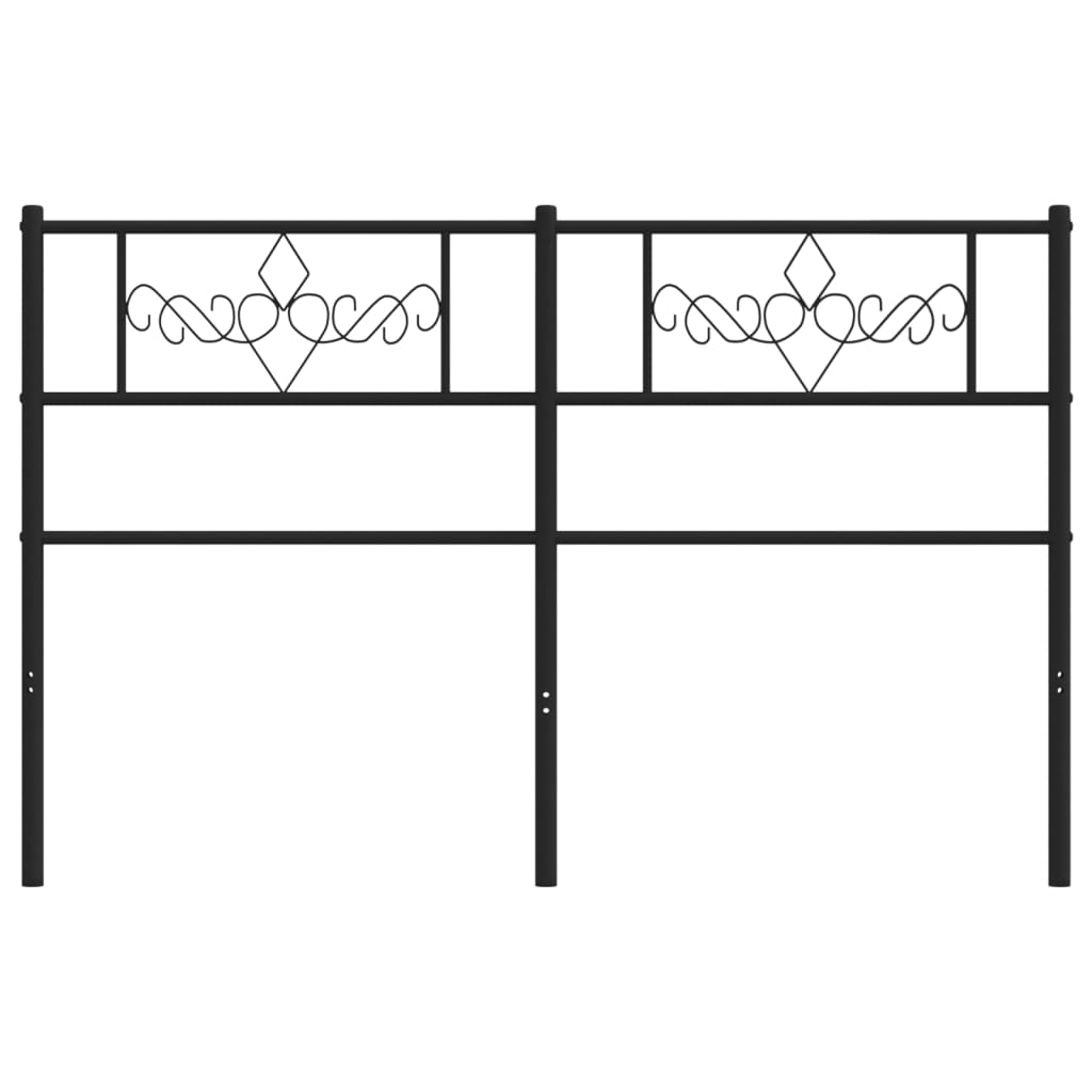 vidaXL Tăblie de pat metalică, negru, 160 cm vidaXL Tăblie de pat metalică, negru, 160 cm