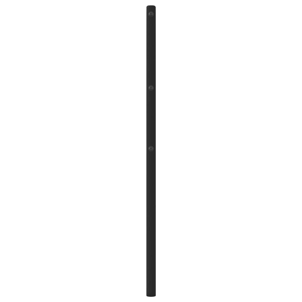 vidaXL Tăblie de pat metalică, negru, 200 cm