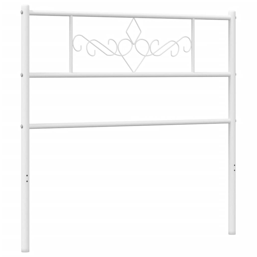 vidaXL Tăblie de pat metalică, alb, 75 cm vidaXL Tăblie de pat metalică, alb, 75 cm