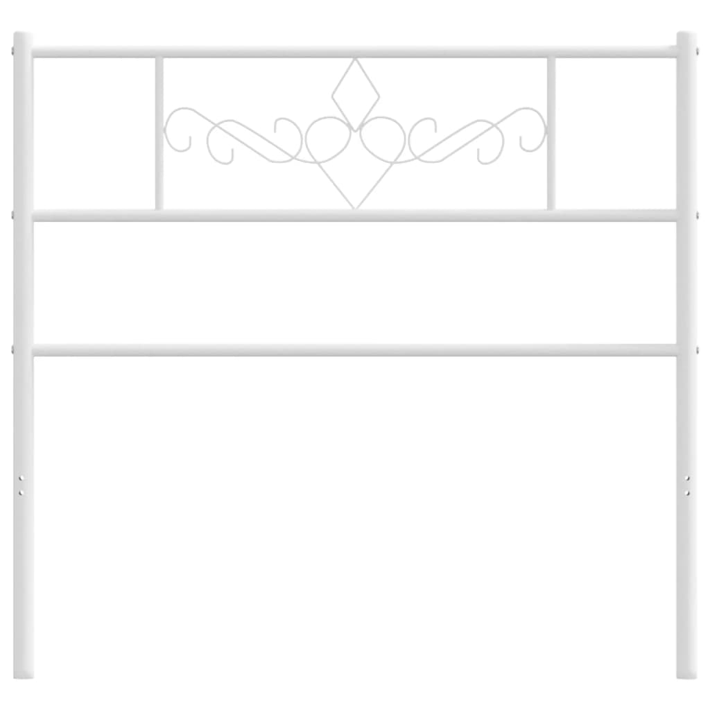 vidaXL Tăblie de pat metalică, alb, 75 cm vidaXL Tăblie de pat metalică, alb, 75 cm