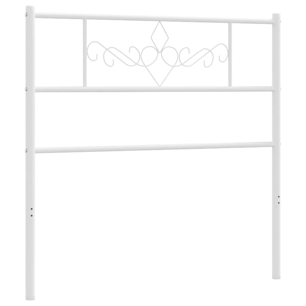 vidaXL Tăblie de pat metalică, alb, 75 cm vidaXL Tăblie de pat metalică, alb, 75 cm