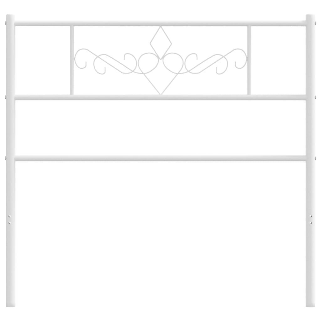 vidaXL Tăblie de pat metalică, alb, 80 cm vidaXL Tăblie de pat metalică, alb, 80 cm
