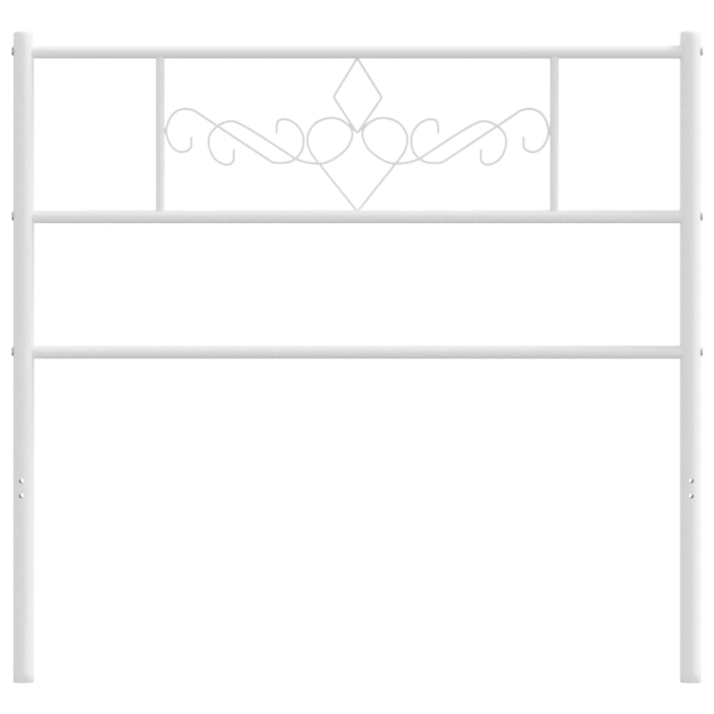 vidaXL Tăblie de pat metalică, alb, 90 cm vidaXL Tăblie de pat metalică, alb, 90 cm