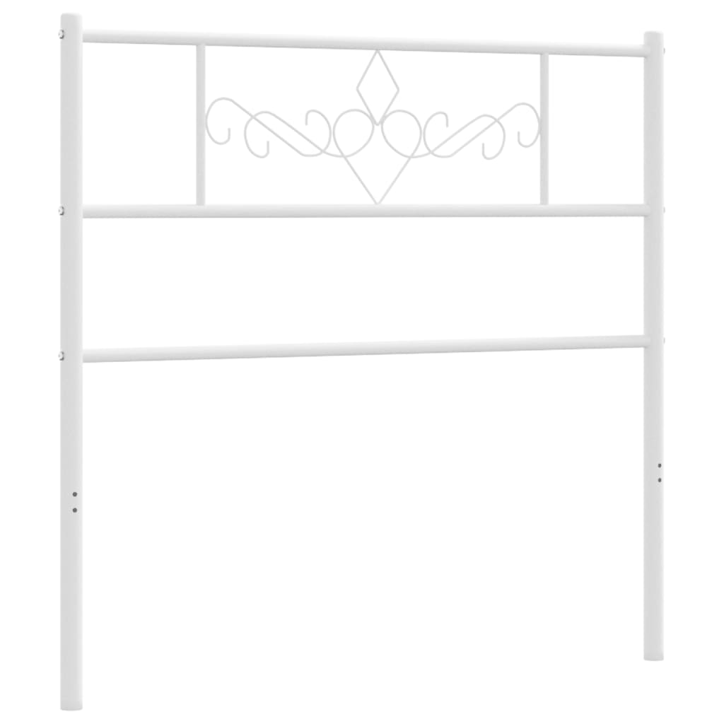 vidaXL Tăblie de pat metalică, alb, 90 cm vidaXL Tăblie de pat metalică, alb, 90 cm