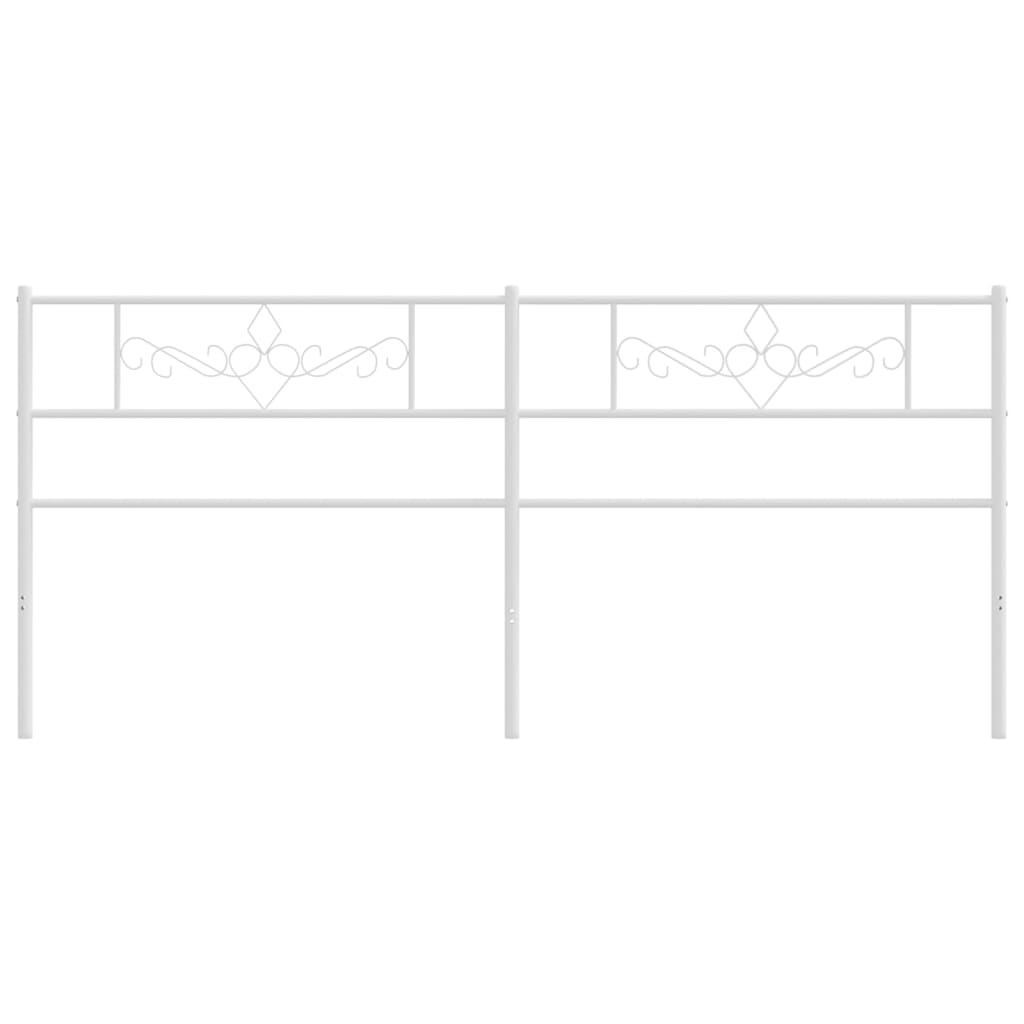 vidaXL Tăblie de pat metalică, alb, 180 cm vidaXL Tăblie de pat metalică, alb, 180 cm