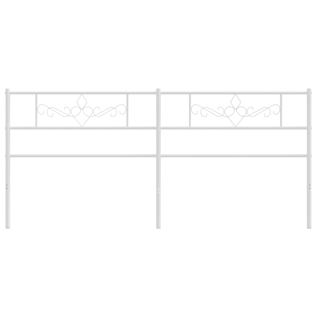vidaXL Tăblie de pat metalică, alb, 200 cm vidaXL Tăblie de pat metalică, alb, 200 cm