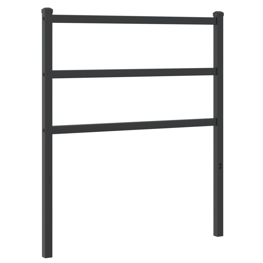 vidaXL Tăblie de pat metalică, negru, 75 cm