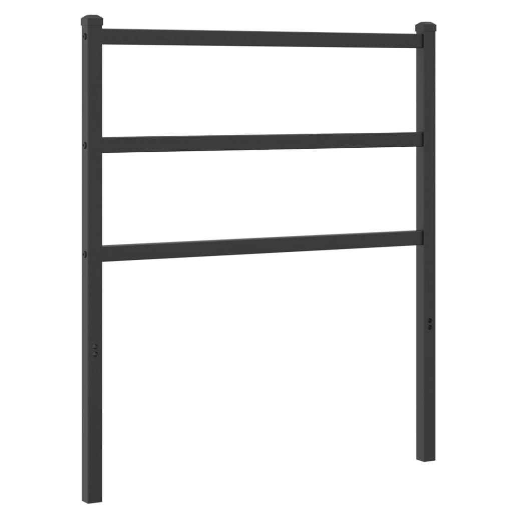 vidaXL Tăblie de pat metalică, negru, 80 cm