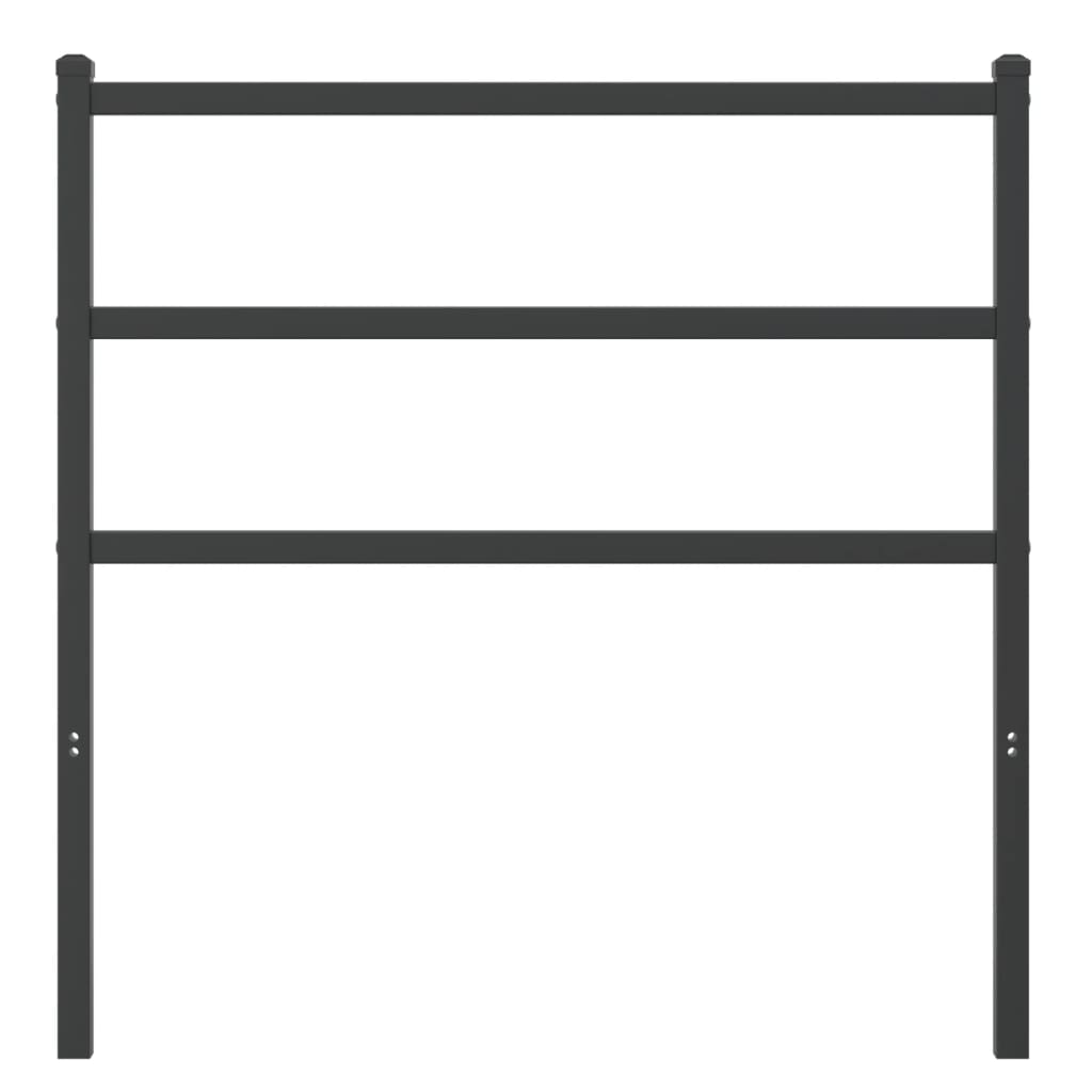 vidaXL Tăblie de pat metalică, negru, 90 cm