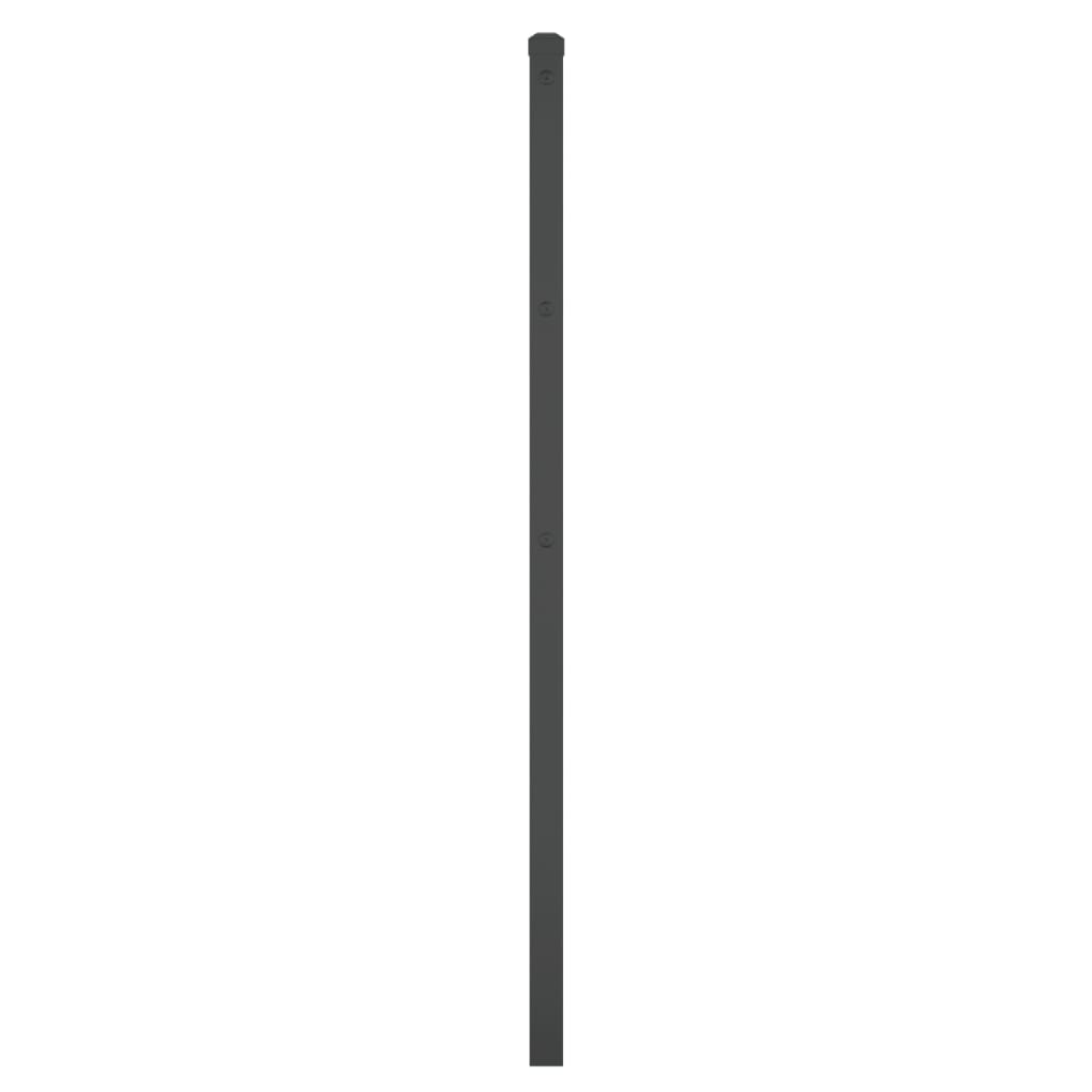 vidaXL Tăblie de pat metalică, negru, 90 cm