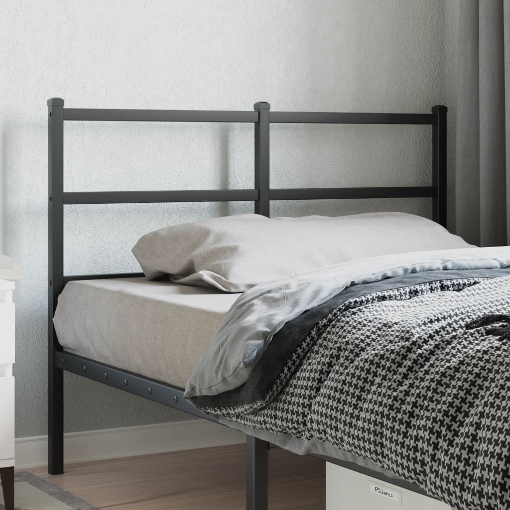 vidaXL Tăblie de pat metalică, negru, 120 cm vidaXL Tăblie de pat metalică, negru, 120 cm