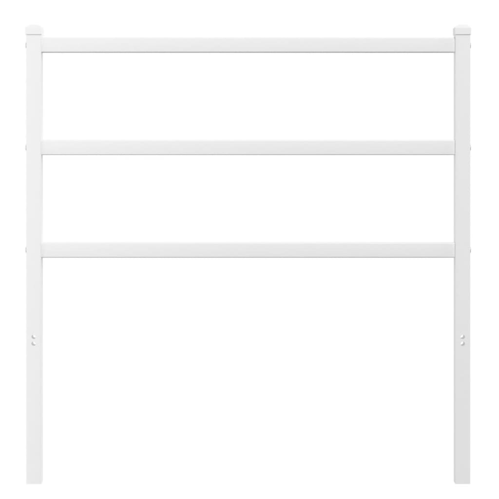 vidaXL Tăblie de pat metalică, alb, 90 cm vidaXL Tăblie de pat metalică, alb, 90 cm