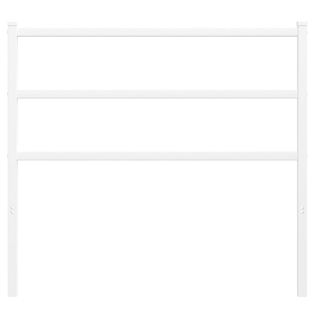 vidaXL Tăblie de pat metalică, alb, 100 cm