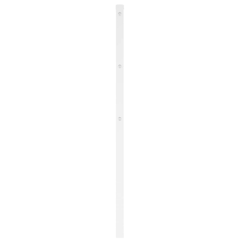 vidaXL Tăblie de pat metalică, alb, 100 cm
