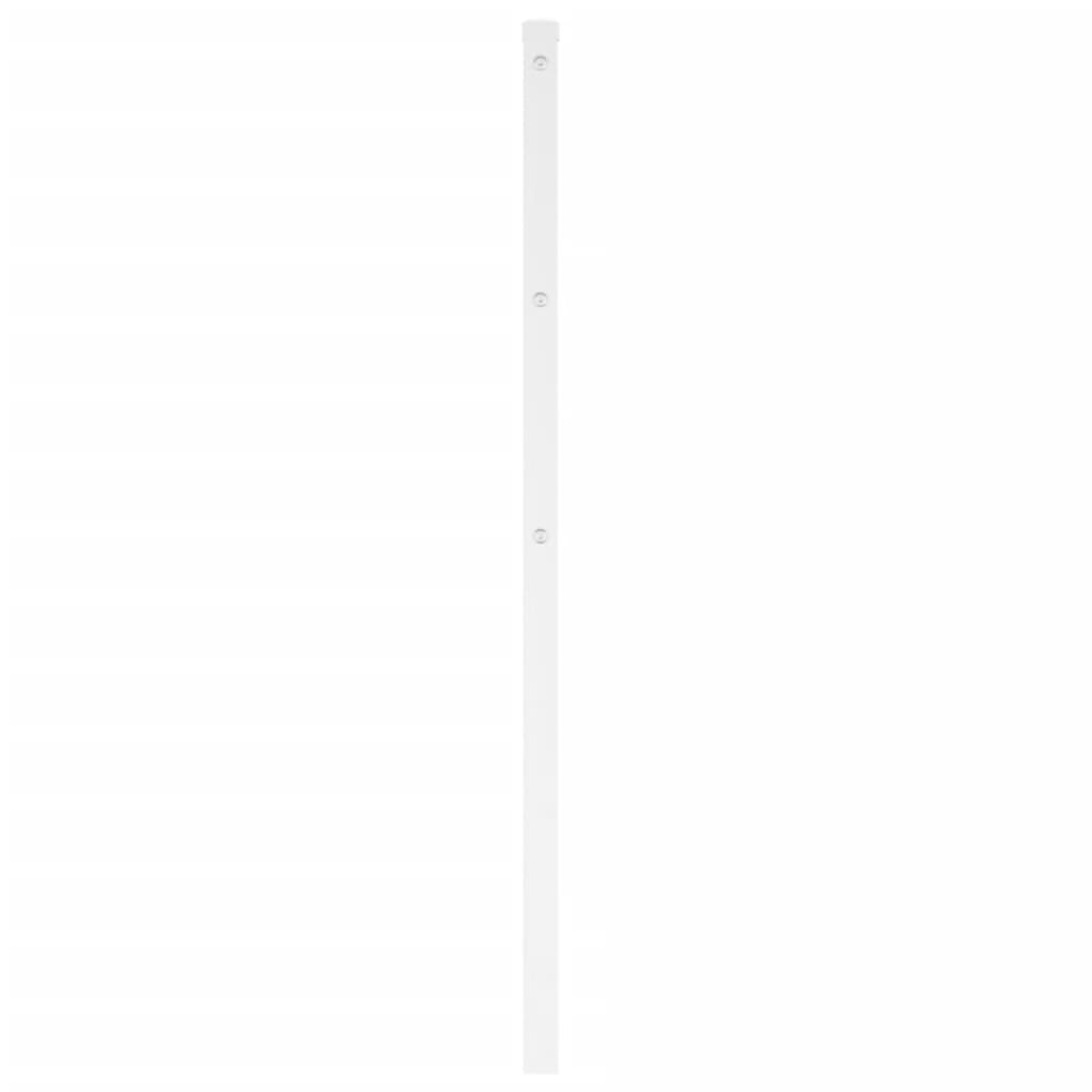 vidaXL Tăblie de pat metalică, alb, 107 cm