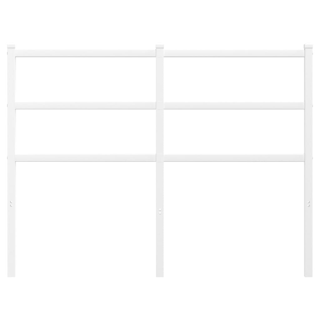 vidaXL Tăblie de pat metalică, alb, 120 cm