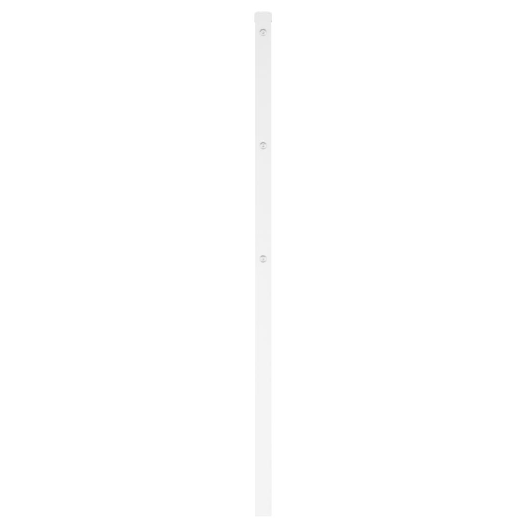 vidaXL Tăblie de pat metalică, alb, 120 cm