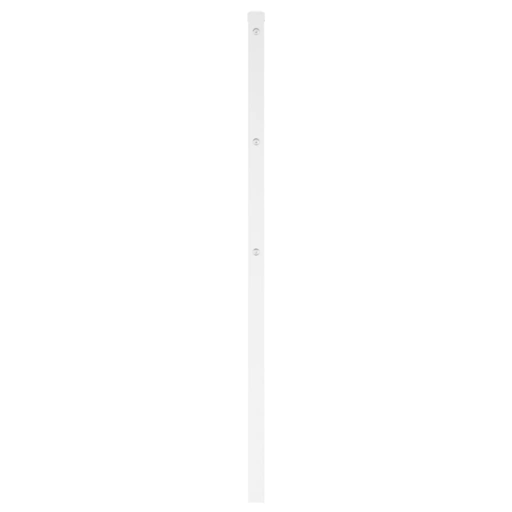 vidaXL Tăblie de pat metalică, alb, 150 cm