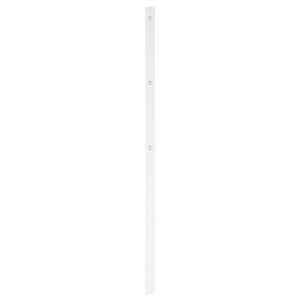 vidaXL Tăblie de pat metalică, alb, 160 cm