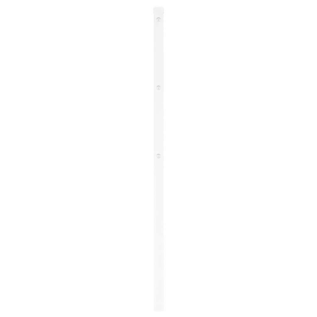 vidaXL Tăblie de pat metalică, alb, 180 cm