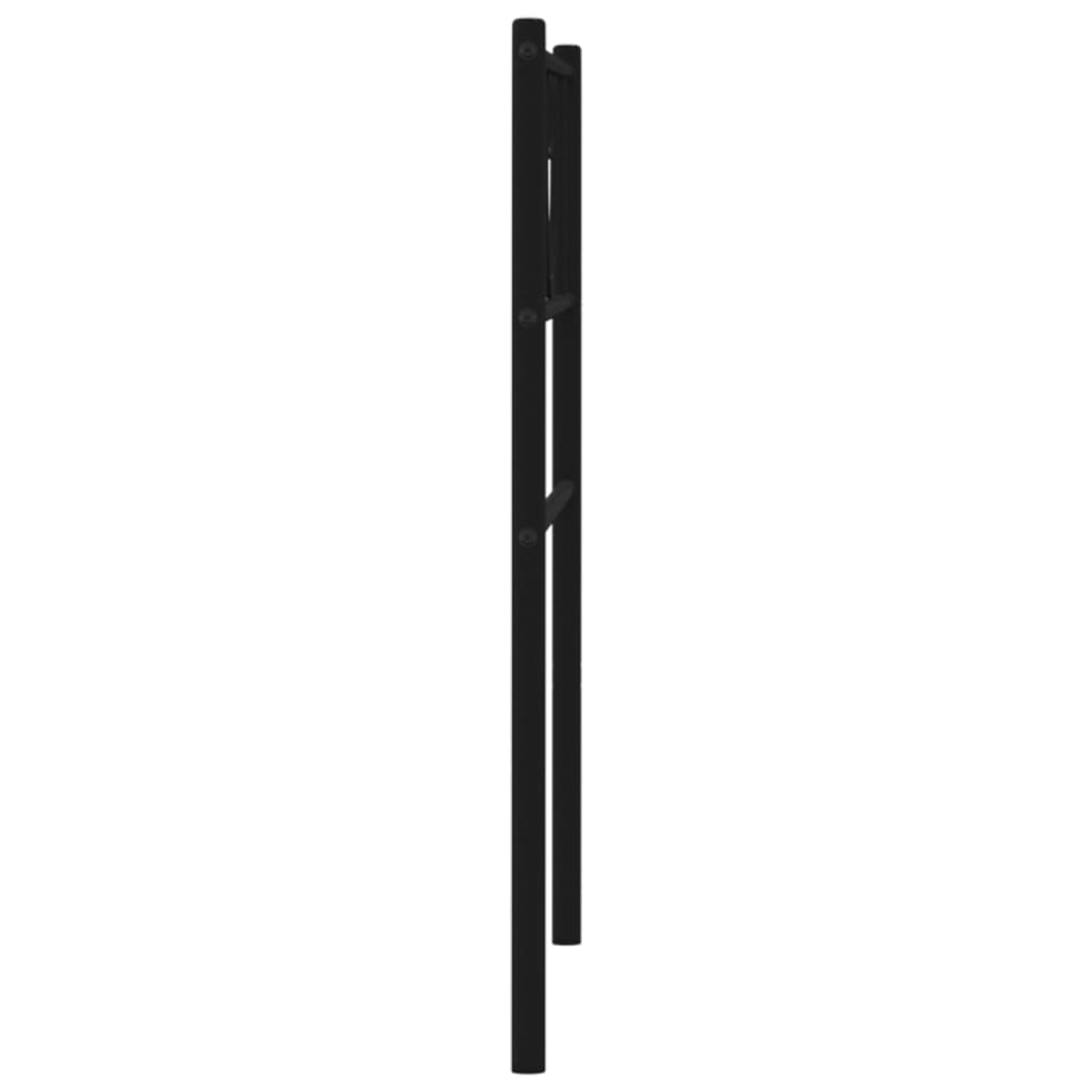 vidaXL Tăblie de pat metalică, negru, 75 cm