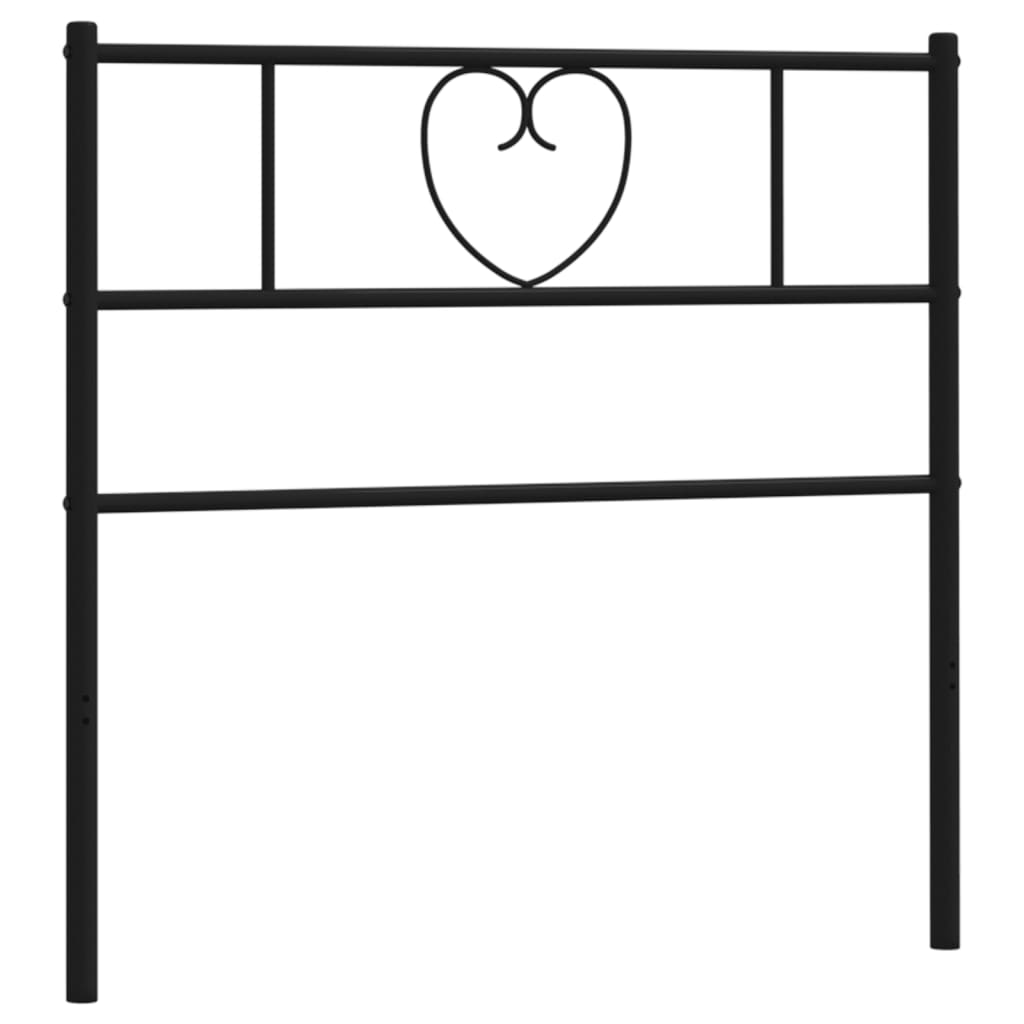 vidaXL Tăblie de pat metalică, negru, 107 cm vidaXL Tăblie de pat metalică, negru, 107 cm