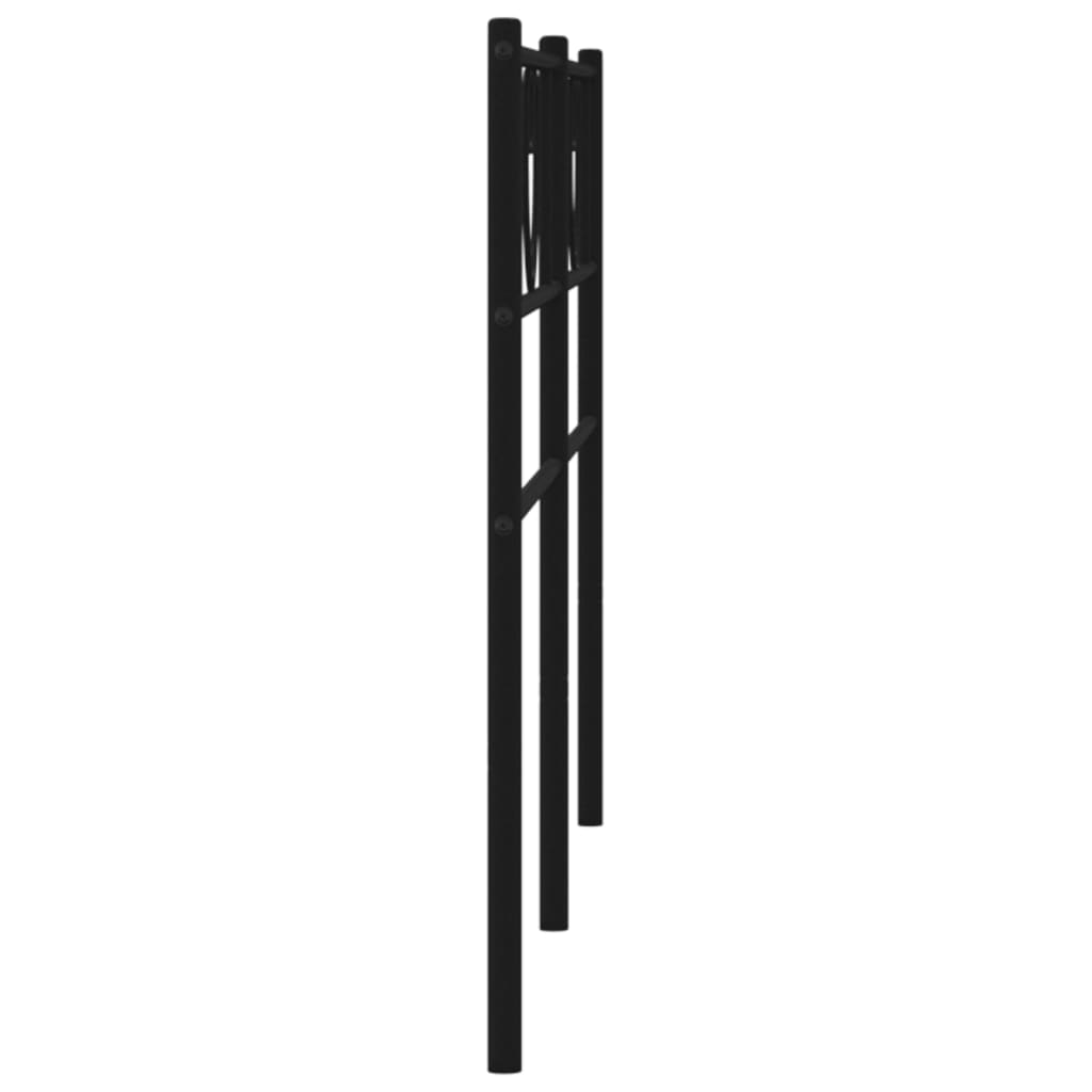vidaXL Tăblie de pat metalică, negru, 200 cm