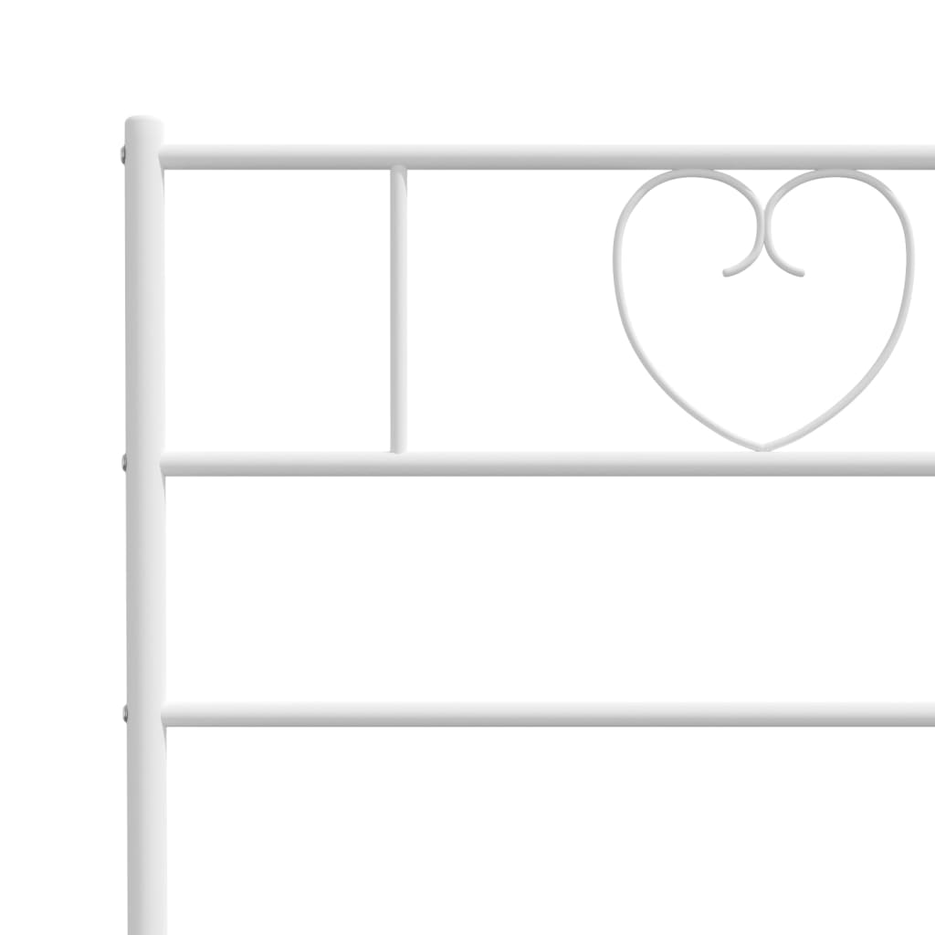 vidaXL Tăblie de pat metalică, alb, 75 cm vidaXL Tăblie de pat metalică, alb, 75 cm