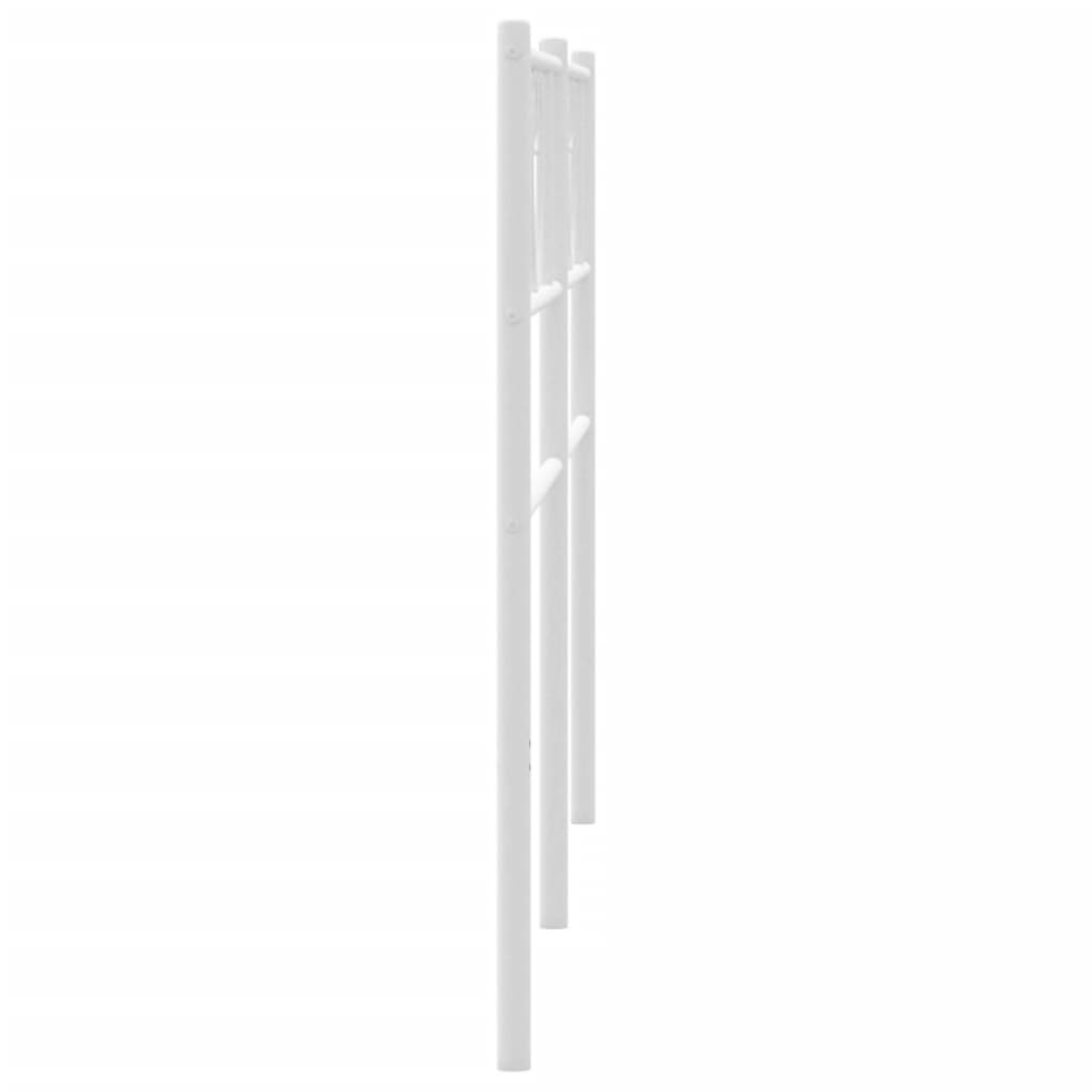 vidaXL Tăblie de pat metalică, alb, 180 cm