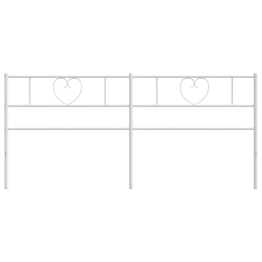 vidaXL Tăblie de pat metalică, alb, 200 cm vidaXL Tăblie de pat metalică, alb, 200 cm