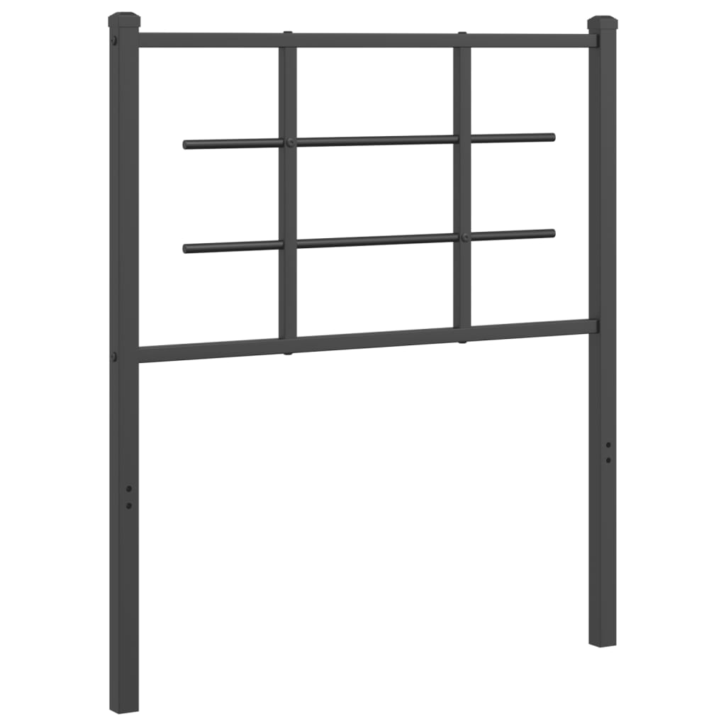 vidaXL Tăblie de pat metalică, negru, 75 cm