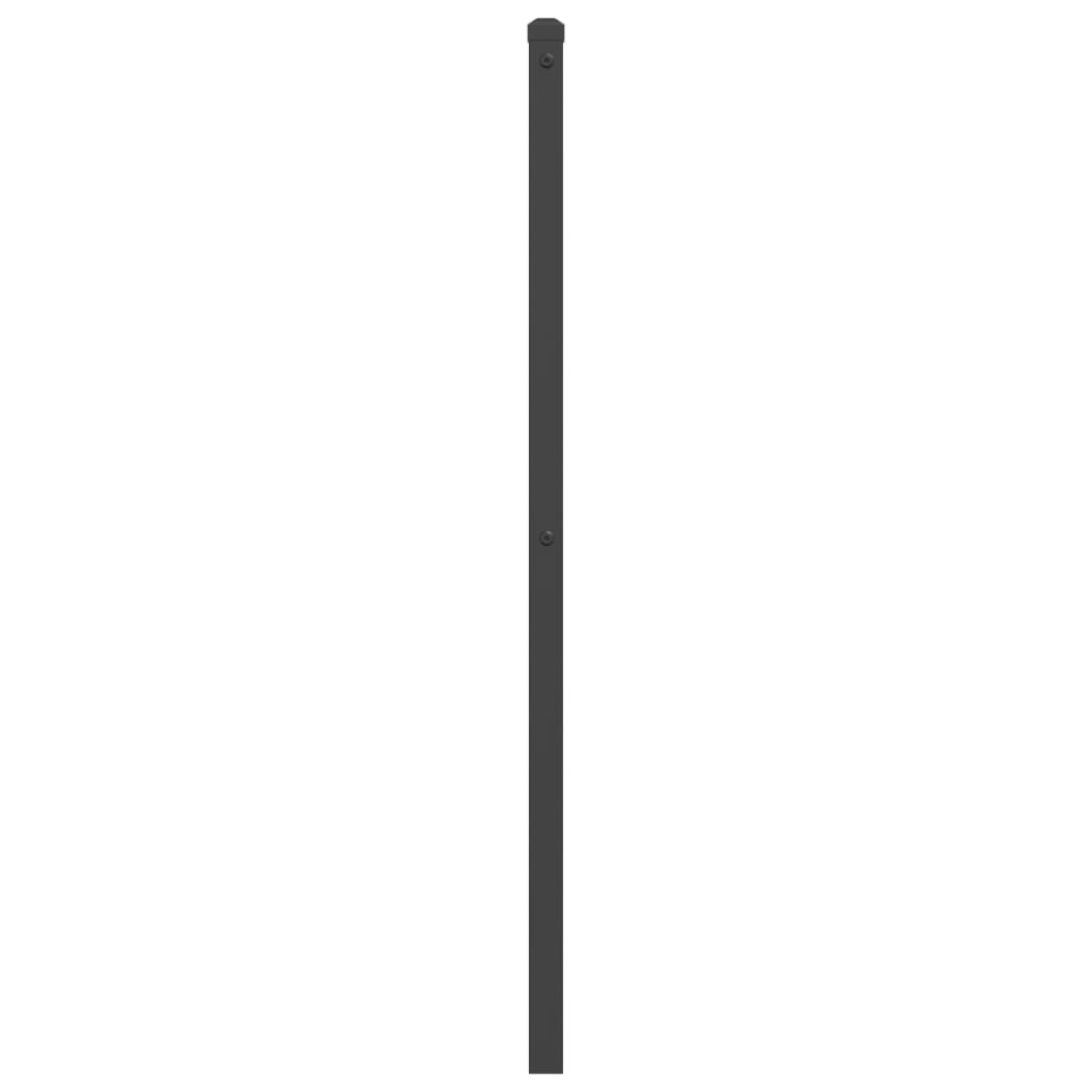 vidaXL Tăblie de pat metalică, negru, 75 cm