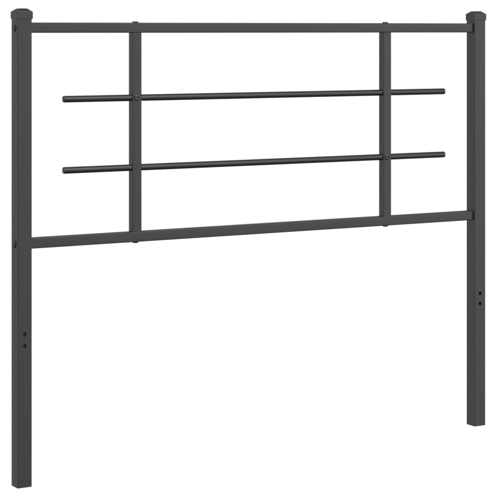 vidaXL Tăblie de pat metalică, negru, 107 cm vidaXL Tăblie de pat metalică, negru, 107 cm