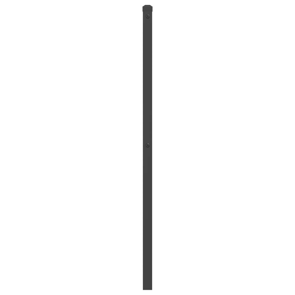vidaXL Tăblie de pat metalică, negru, 135 cm
