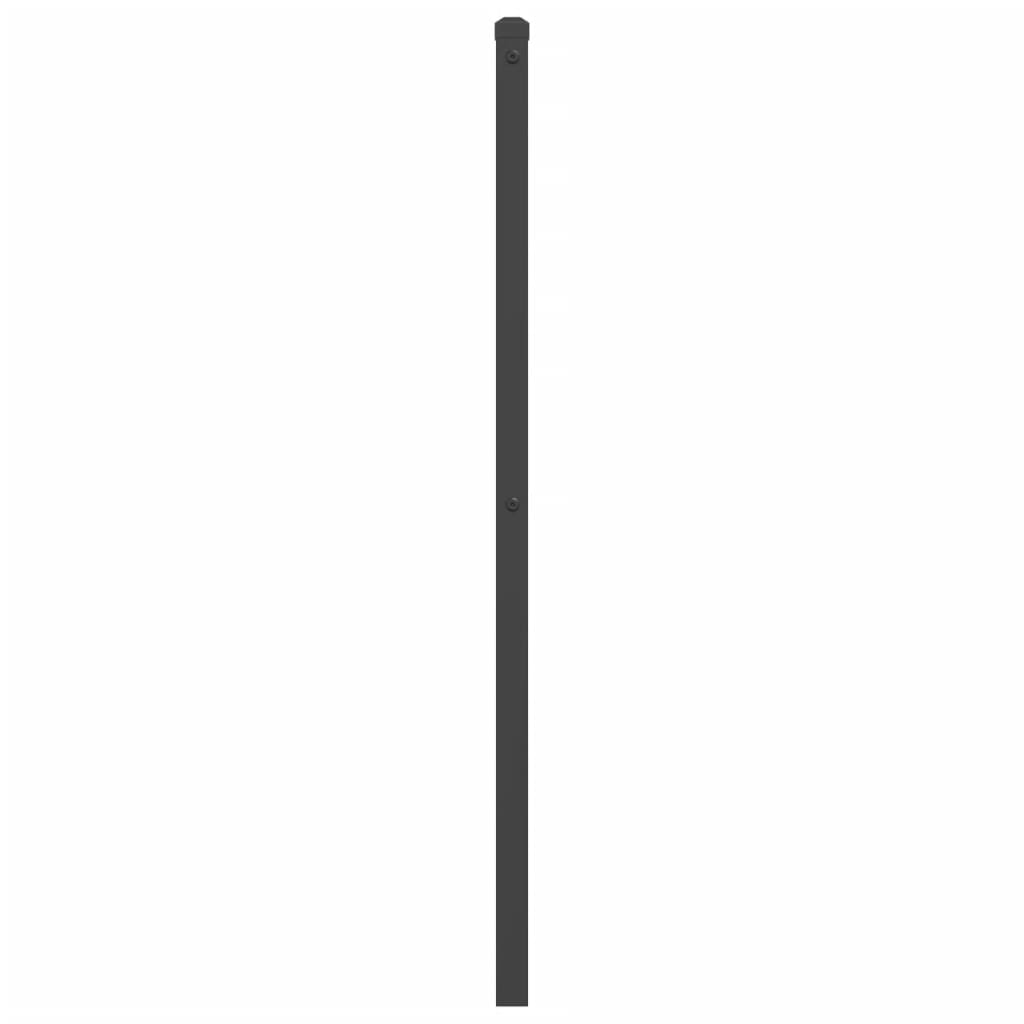 vidaXL Tăblie de pat metalică, negru, 140 cm