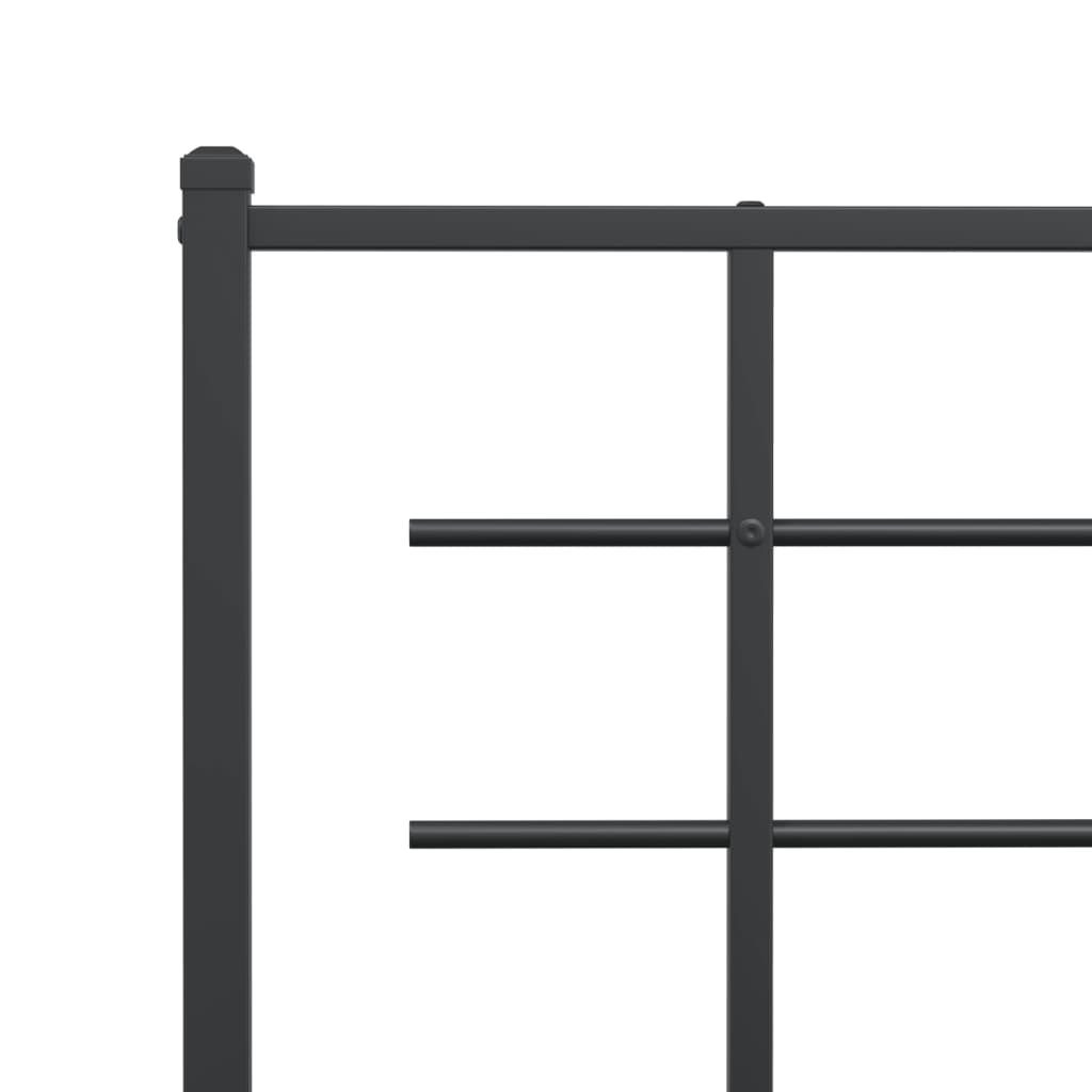 vidaXL Tăblie de pat metalică, negru, 180 cm vidaXL Tăblie de pat metalică, negru, 180 cm